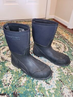 Statesman Waterproof Rubber Base Black Workwear‎ Outdoor Boots, Size Mens 12